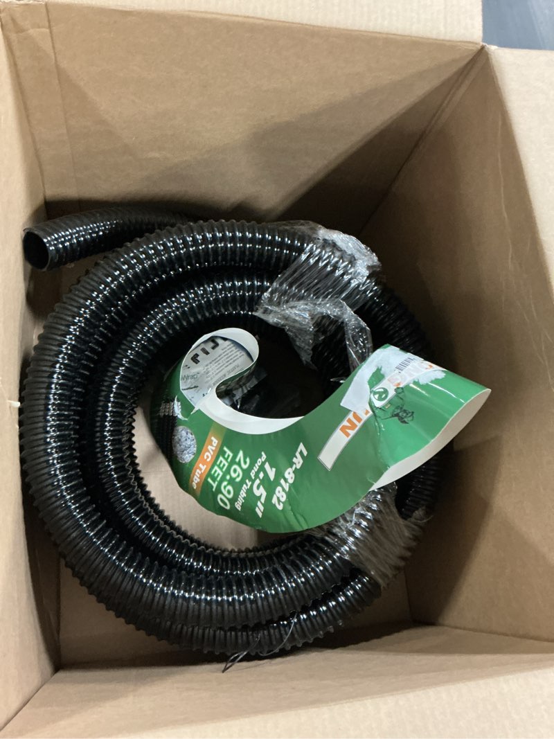 Condition photo showing Good Condition for pond tubing,1-1/2 inch pvc flexible pond hose, black corrugated waterfall sump pump hose,drainage pipe, kinkproof for garden ponds, 1-1/2"x25ft 1-1/2" id 25 ft