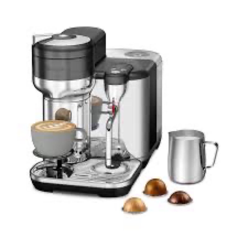 Nespresso Vertuo Creatista Coffee and Espresso Maker by Breville, Black Stainless Steel