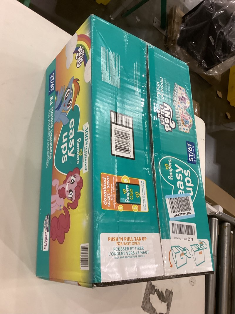 Condition photo showing New/Like New for Pampers Training Pants - Easy Ups Girls & Boys - Size 5T-6T, 84 Count, Peppa Pig Potty Underwear (Packaging May Vary) 5T-6T 84