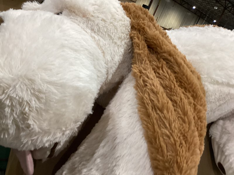 Condition photo showing Good Condition for maogolan 52 inches giant stuffed puppy dog animal,ultra soft large plush soft plush dog body pillow toy for girls,kids,puppy lover cream 51 inches
