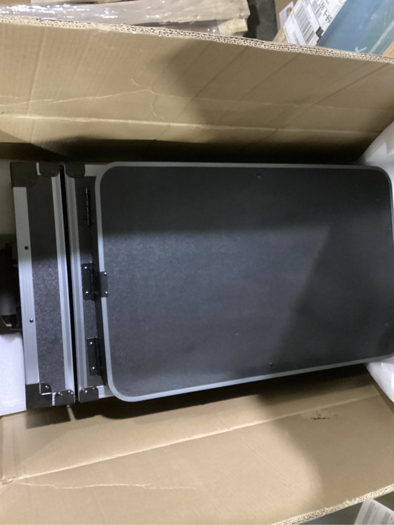 Condition photo showing Good Condition for Rolling Manicure Table Makeup Train Case with Foldable Nail Desk Makeup Workstation, Travel Cosmetic Trolley Storage Organizer with 4 Drawers Mirror & Speaker for Technician Nail Salon