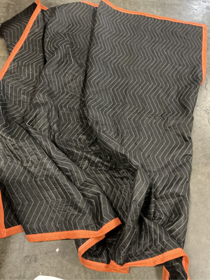 Condition photo showing As Is for (incomplete only 1 pcs)72 in. x 40 in. heavy-duty padded moving blankets (6-pack)