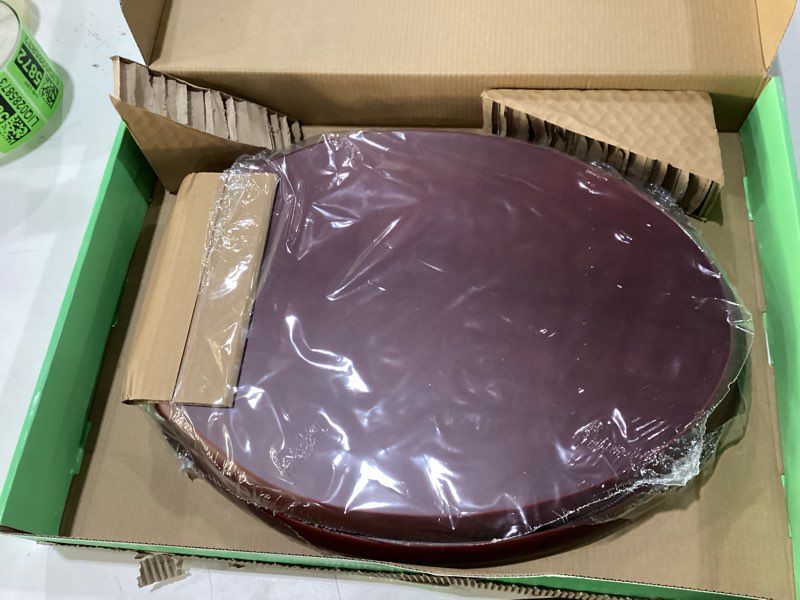 Condition photo showing New/Like New for Toilet Seat, Solid Wood, Pine Wood, Matte Finish, Vintage Red Mahogany, PIKLiDS (Elongated)