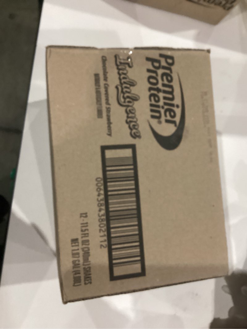 Condition photo showing New/Like New for Premier Protein Shake INDULGENCE, Chocolate Covered Strawberry, 30g Protein, 170 Calories, 3g Sugar, 11.5 fl oz, 12 Pack (Packaging May Vary) Chocolate Covered Strawberry 11.5 Fl Oz (Pack of 12)