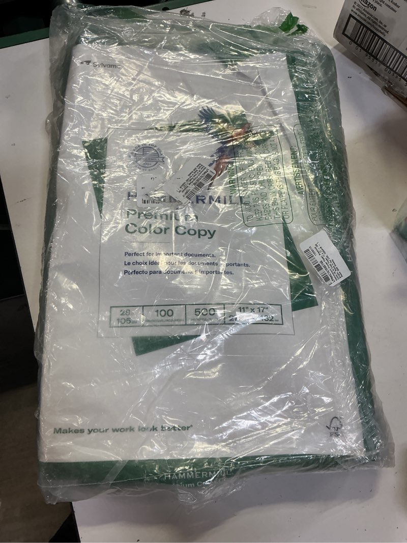 Condition photo showing Good Condition for Hammermill Printer Paper, Premium Color 28 lb Copy Paper, 11 x 17 - 100 Bright, Made in the USA, 102541R - 1 Ream (500 Sheets) Ledger (11x17) 1 Ream | 500 Sheets