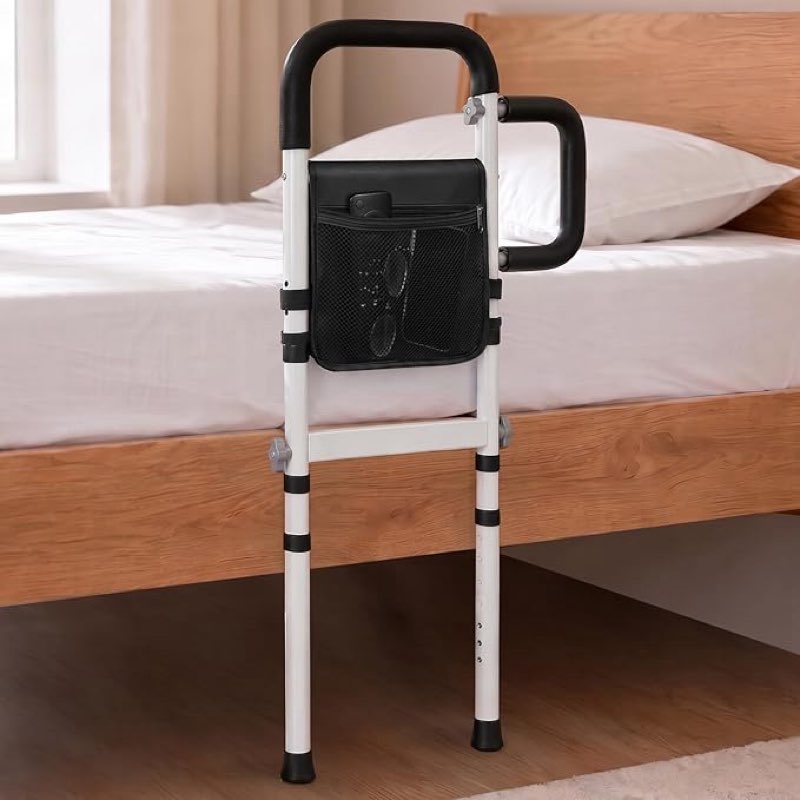 xalirium bed rails for elderly adults safety, 400 lbs support for seniors, astm-certified height adj