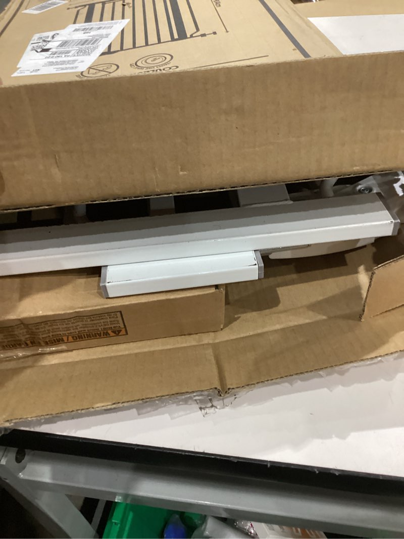 Condition photo showing As Is for Regalo Safety 36" Extra Tall Baby Gate for Doorways & Bottom of Stairs, Pressure Mount, Toddlers & Pets, 6-24 Months, Tested & Safe for 30 Years, American Designed, American Owned White 29-36.5"W x 36"H