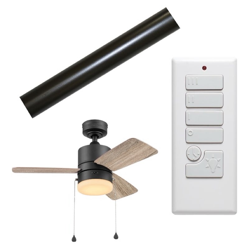 (Possibly Incomplete)Harbor Breeze Harbor Breeze Monroem 32-in Bronze Indoor Ceiling Fan with Light & Remote