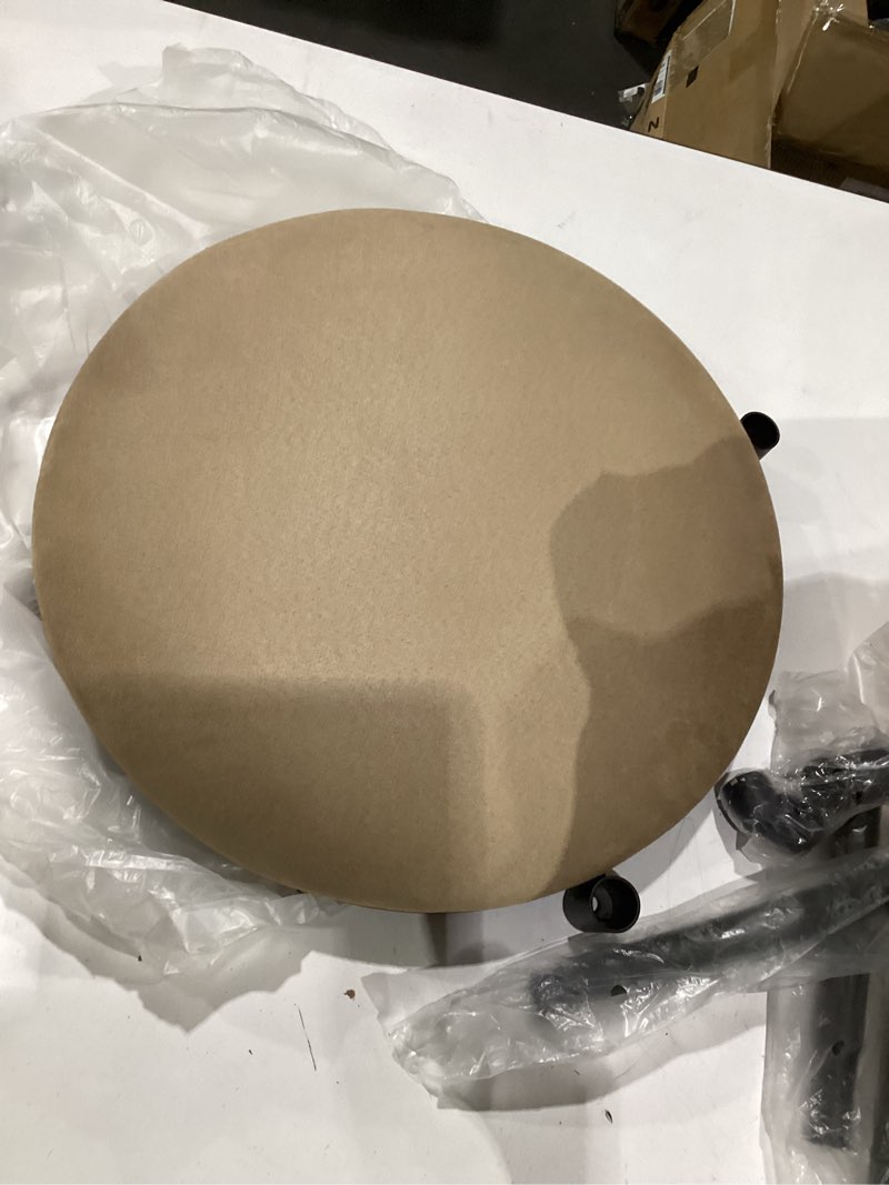 Condition photo showing New/Like New for vecelo adjustable counter stools, bar stools with 360 degree swivel seat top and comfortable round seat cushions,steel bistro pub chairs brown line backrest 2 set of 2
