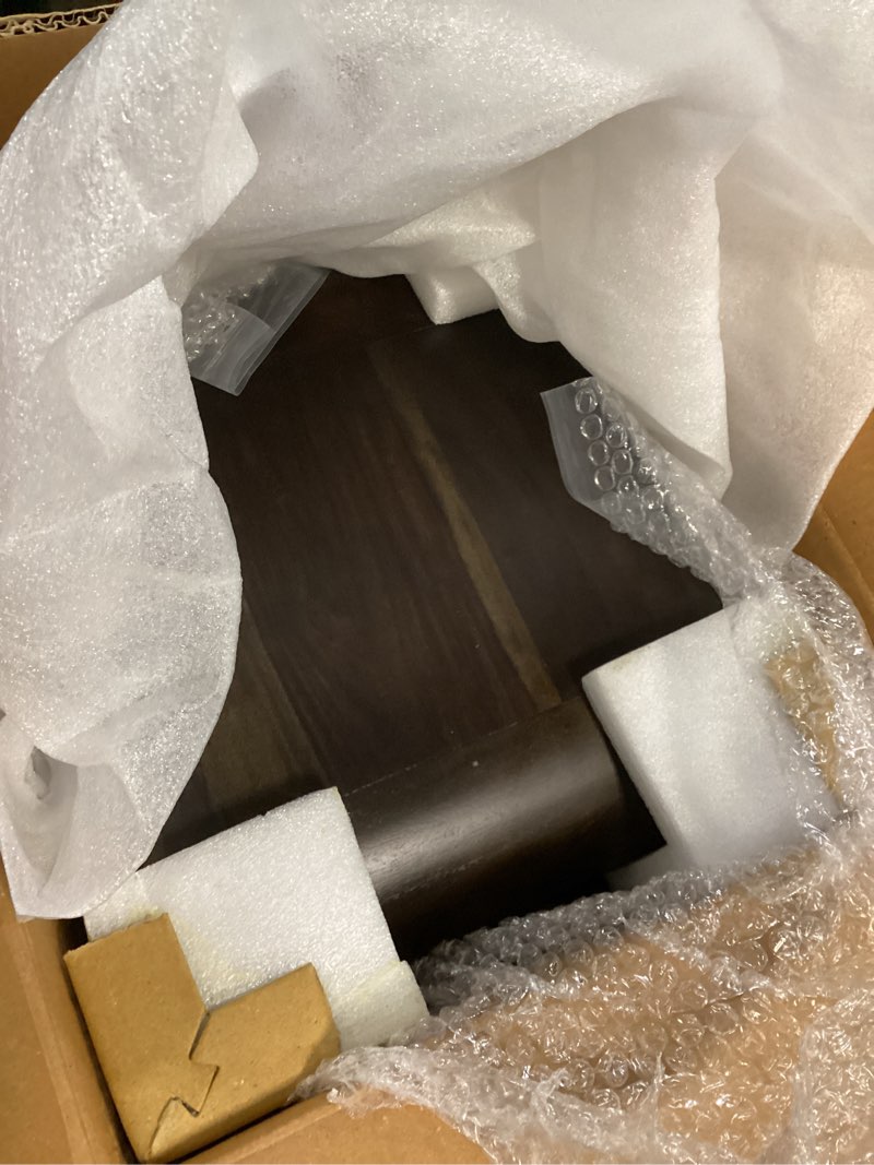 Condition photo showing Good Condition for relso aurora end table solid sheesham wood nightstand with open shelf storage, walnut finish bedside table, side table for bedroom, living room, entryway, small spaces, accent bookshelf aurora walnut