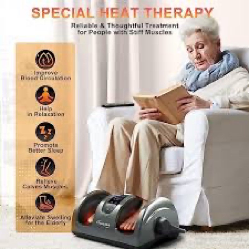 TISSCARE Shiatsu Foot Massager with Heat, FSA Eligible HSA Foot Massager for Plantar Fasciitis, Neur