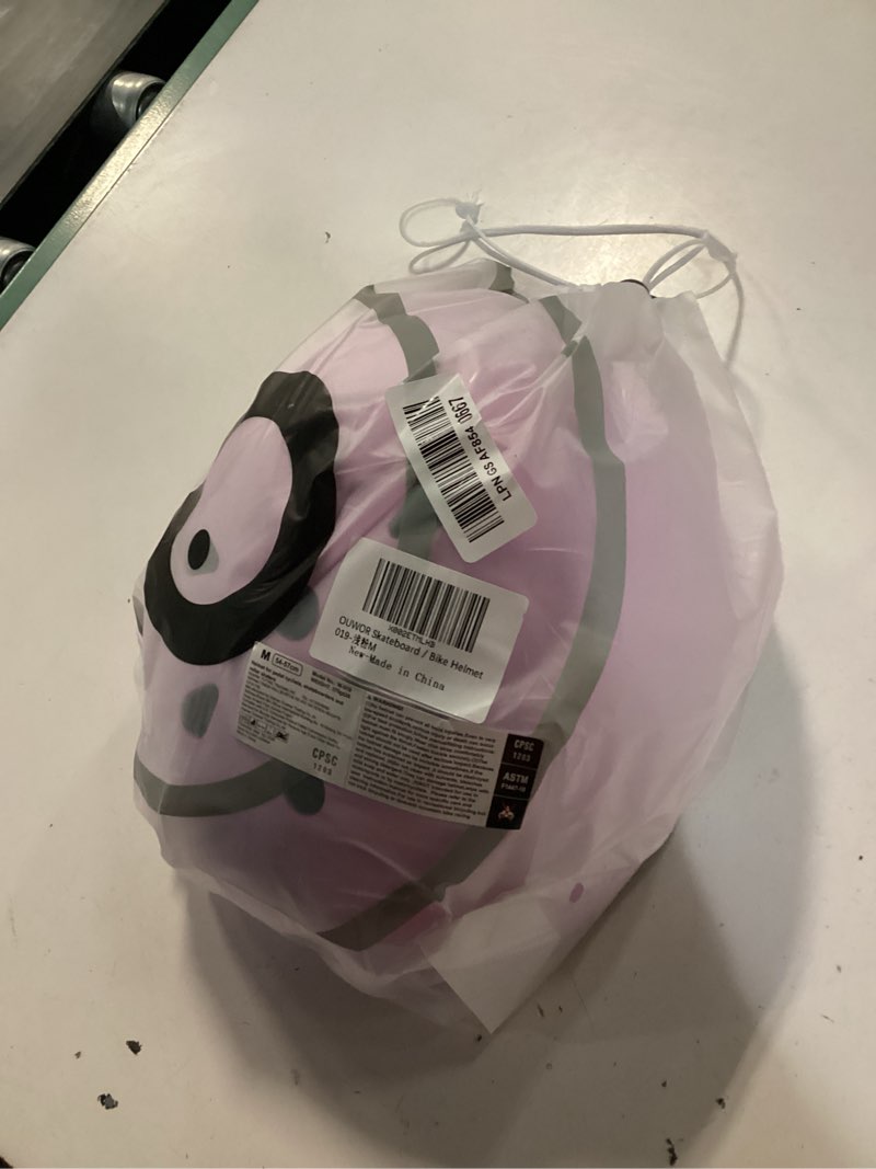 Condition photo showing New/Like New for skateboard bike helmet, lightweight adjustable, multi-sport for bicycle skate scooter, 3 sizes for adult youth & kids matte pink medium: 54-57 cm / 21.3"-22.4"