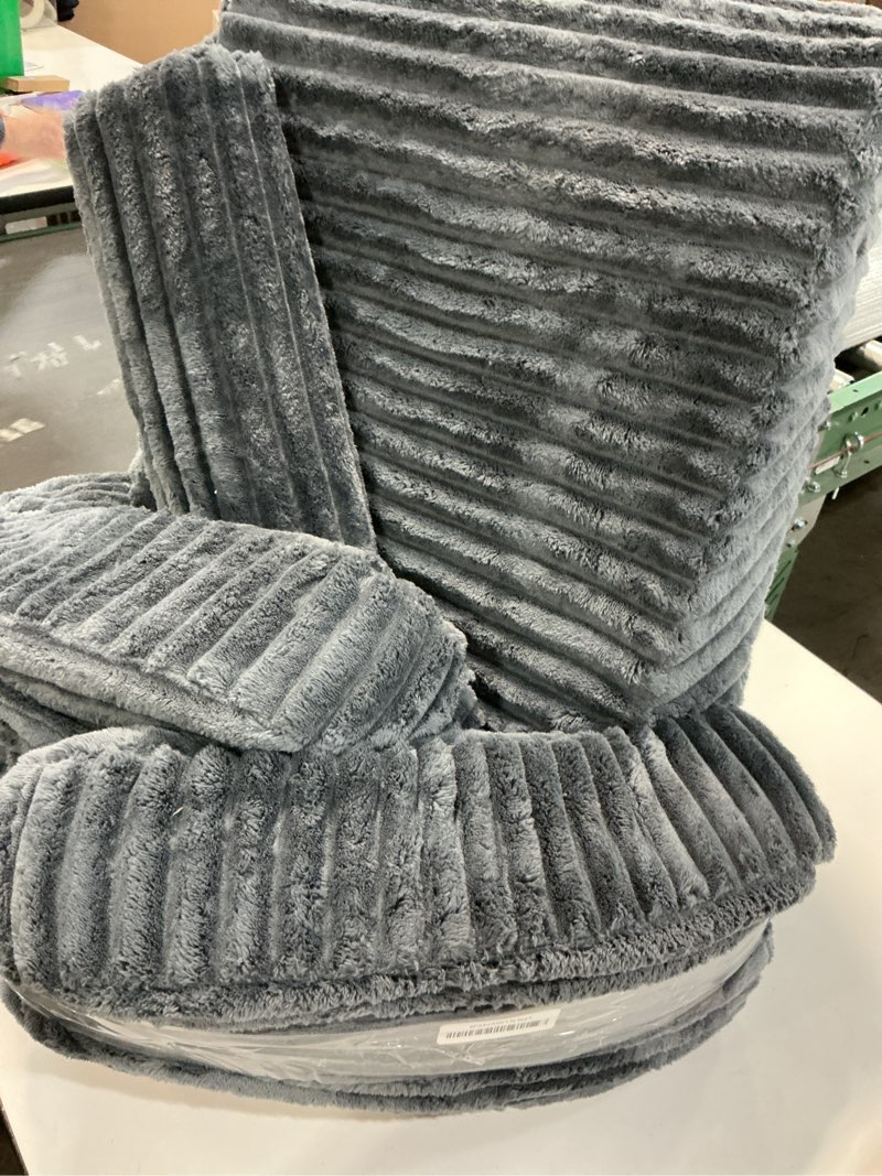 Condition photo showing As Is for ENITYA 22" XL Back Pillow for Bed Sitting Up, Reading Pillow with Built-in Arms, Soft Back Support Chair, Ideal for Watching TV, Gaming, Nursing, Resting, Post Surgery, Dark Grey Dark Grey XL(5'3"-5'11")