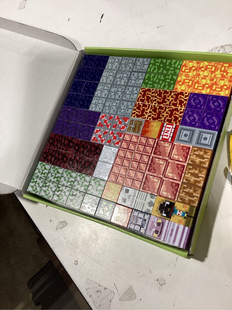 Condition photo showing New/Like New for magnetic blocks, 100pcs magnetic building blocks light up, stacking magnets for kids, sensory toy for stem constructions magnet blocks for boys girls age 3+, christmas birthday gifts lava battle