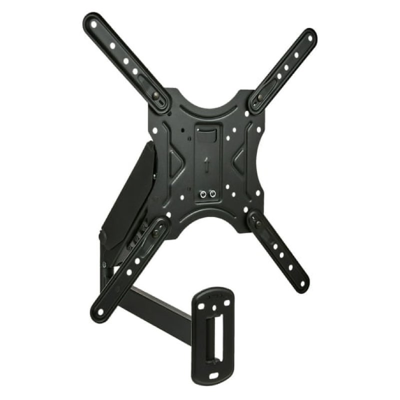 onn spring assisted full motion mount for 24\" to 65\" tvs, etl listed, holds upto 66 lbs