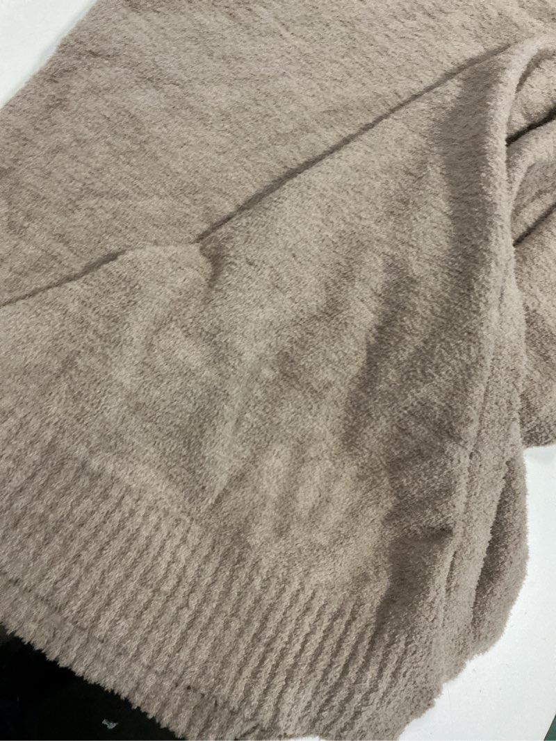 Condition photo showing Good Condition for super soft warm knit throw blanket for couch lightweight fluffy throw blanket for bed couch 50"x60" taupe