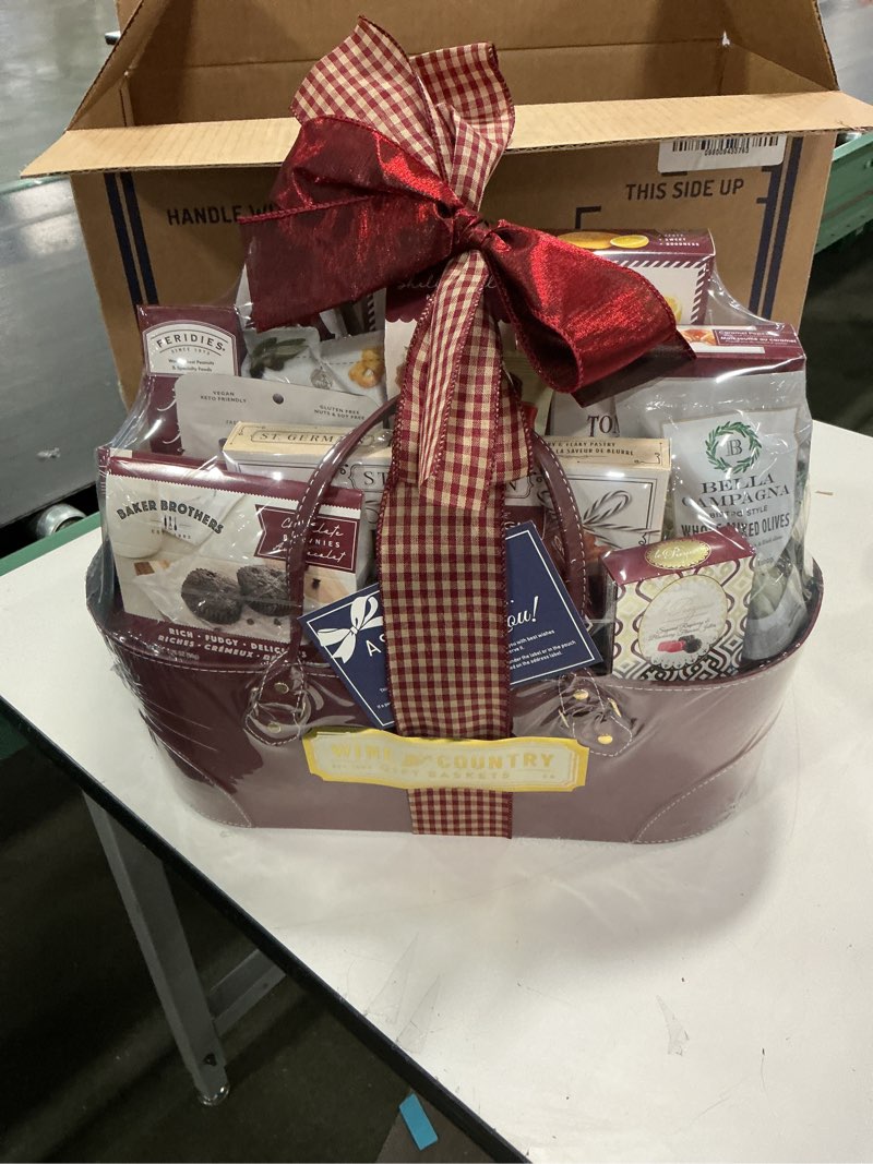 Condition photo showing New/Like New for (Best by 01/DEC/01)Wine Country Gift Baskets Premier Gift Basket Collection