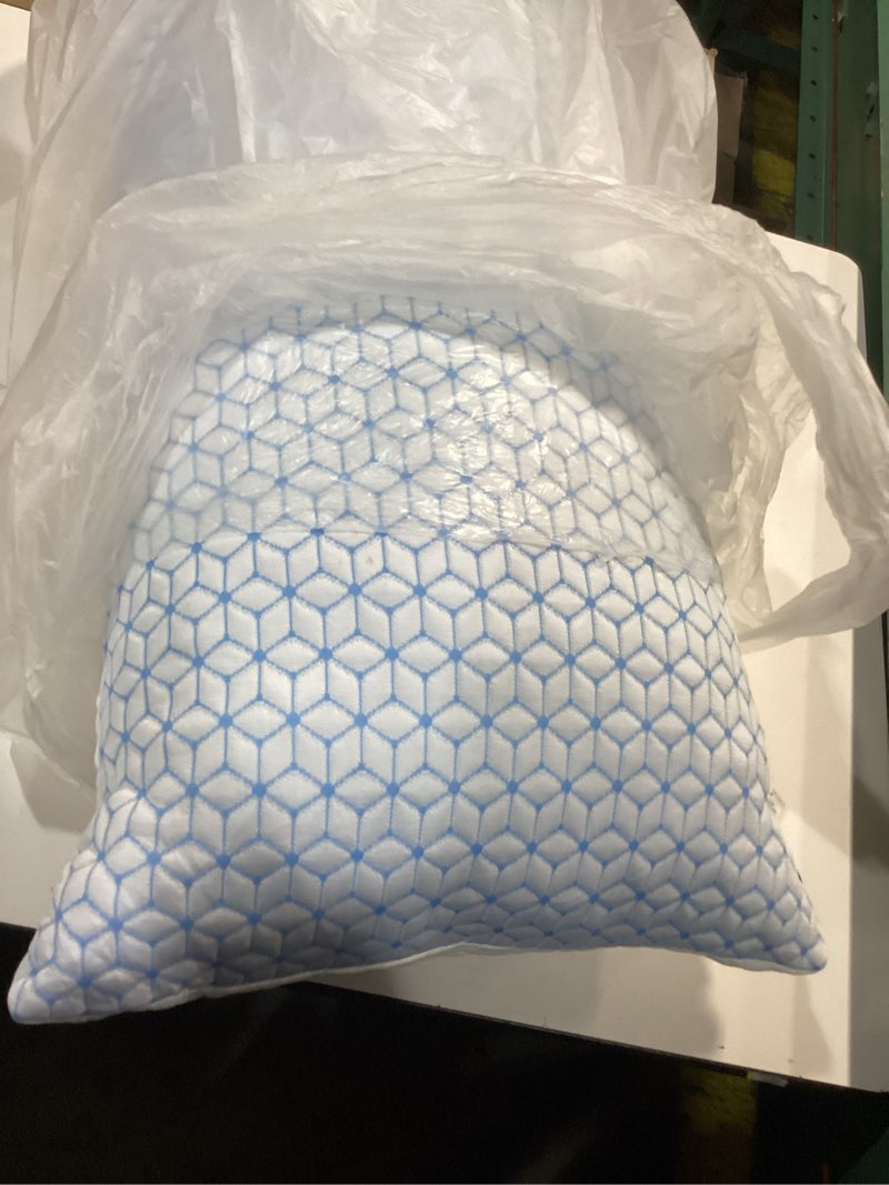 Condition photo showing As Is for Bed Pillow King Size 1 Pack, Shredded Memory Foam Pillow Adjustable, Cooling Pillow Soft and Supportive for Side Back Stomach Sleepers King (1 Pack)