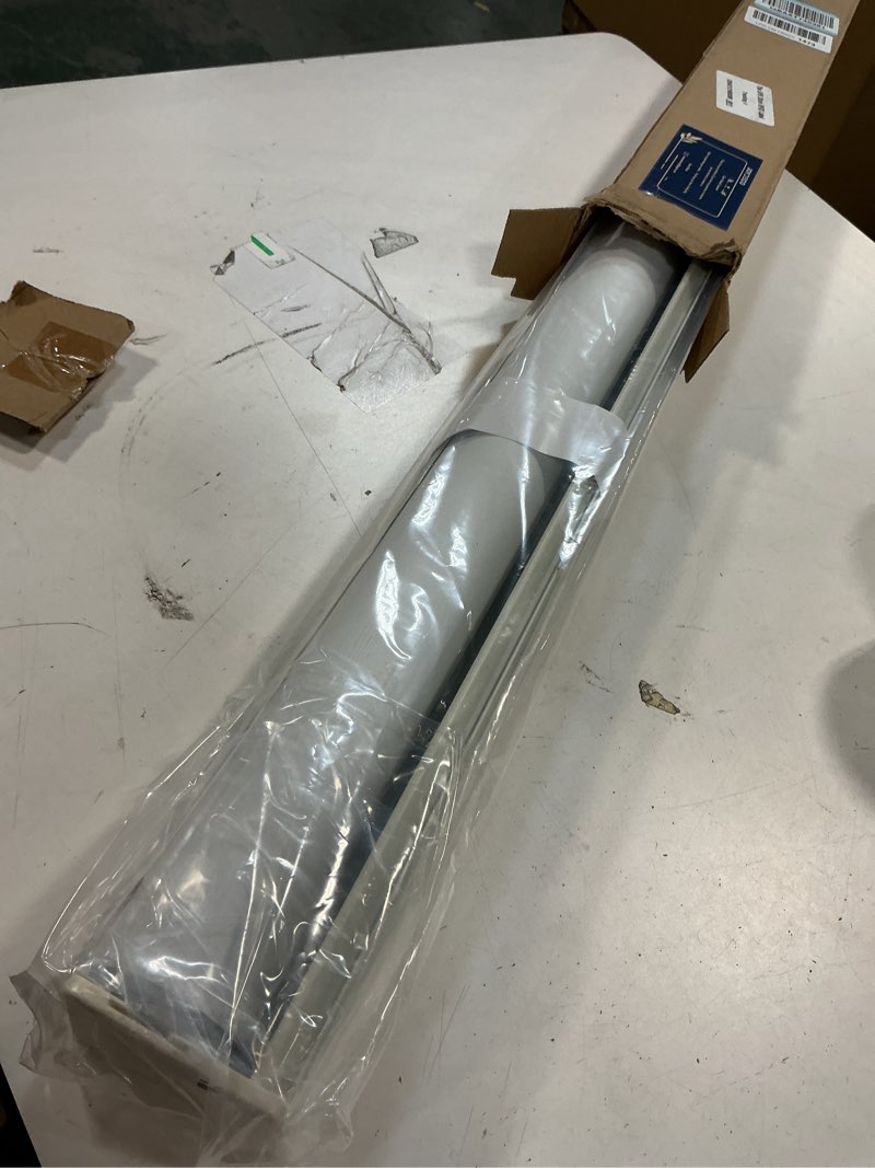 Condition photo showing Good Condition for Joydeco 100% Blackout Roller Shades Cordless Blinds for Windows, Free-Stop Shades, UV Protection, Natural Woven Blinds for Home and Office, Light-Proof Aluminum Cover (Beige, 32" W x 75" H) Beige (Aluminum Cover) 32"W x 75"H