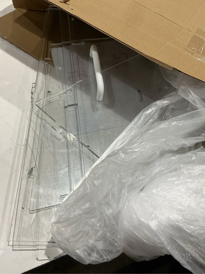 Condition photo showing Good Condition for 2 tier acrylic food display case for countertop pastry display case with lift-up rear door -keep donuts, bagels, cakes & cookies fresh