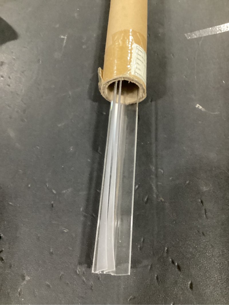 Condition photo showing New/Like New for 36" shower door bottom seal strip for 1/2" (12mm) glass – ultra clear polycarbonate shower door sweep, single pack bottom seal for 1/2" glass-single pack