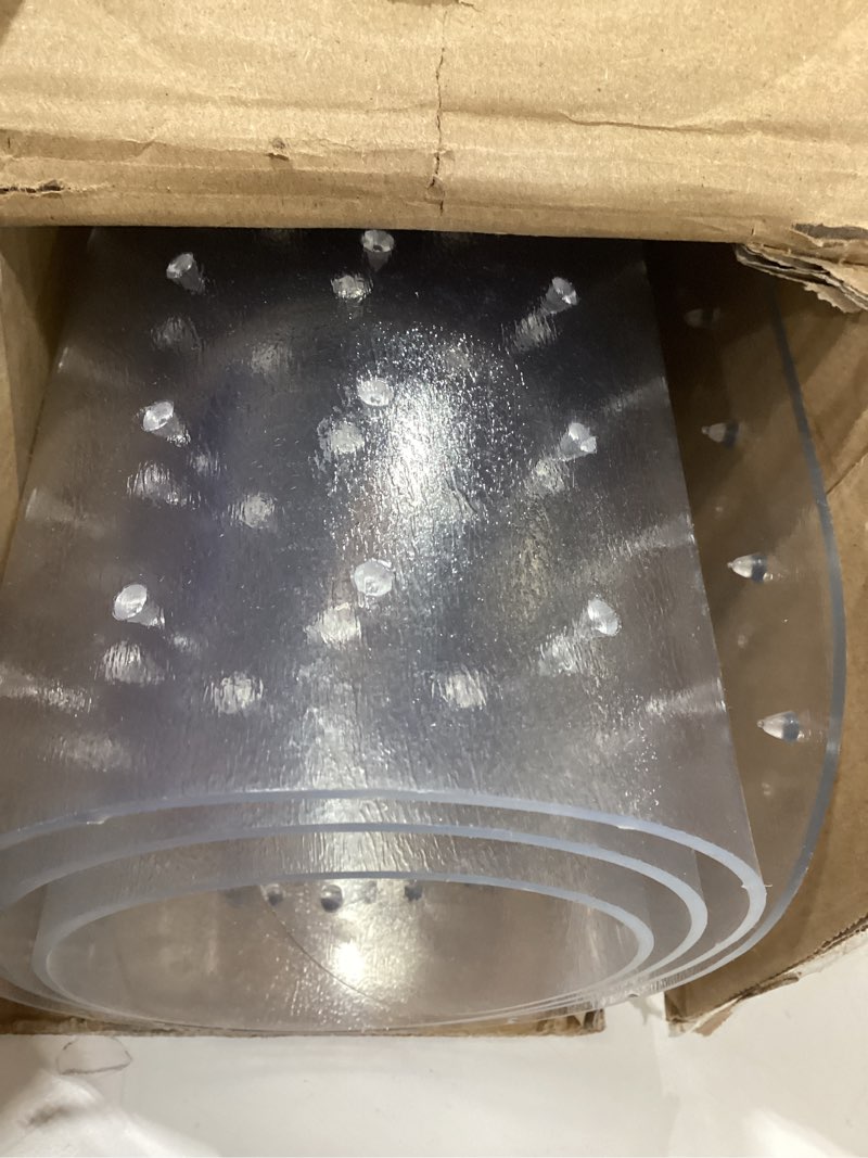 Condition photo showing New/Like New for LeapYouth Office Chair Mat for Carpets, Clear Desk Floor Mat for Low, Flat and No Pile Carpeted Floors, Thick and Sturdy Carpet Protector for Desk Chair (48'' X 36'' Rectangle) For Carpet 48"x36" Rectangle