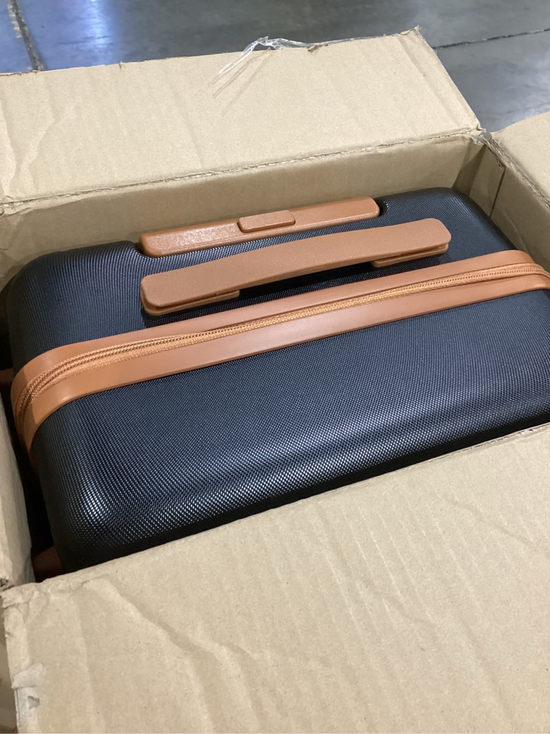 Condition photo showing Good Condition for Velaybor Luggage Sets 3 Piece with Spinner Wheels, Lightweight PC Hardside Suitcase with TSA Lock & YKK Zippers, 20 Inch Carry On Luggage with Travel Bag for Men and Women, Black Black 3 Piece Set (20inch)