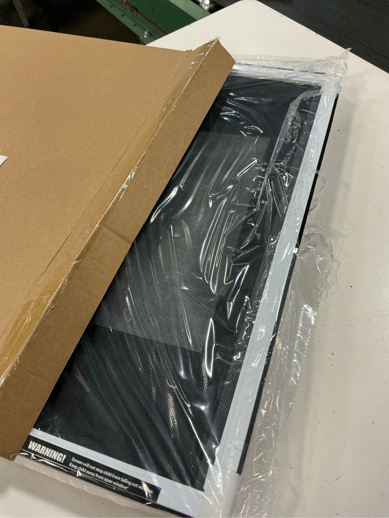Condition photo showing Good Condition for paramondo expandable window screen, horizontal (15" h x 21.6" - 40" w, 2 pack) adjustable window screens, replacement window screens for house windows medium (15" h x 21.6"-40" w, 2 pack) white frame + black mesh