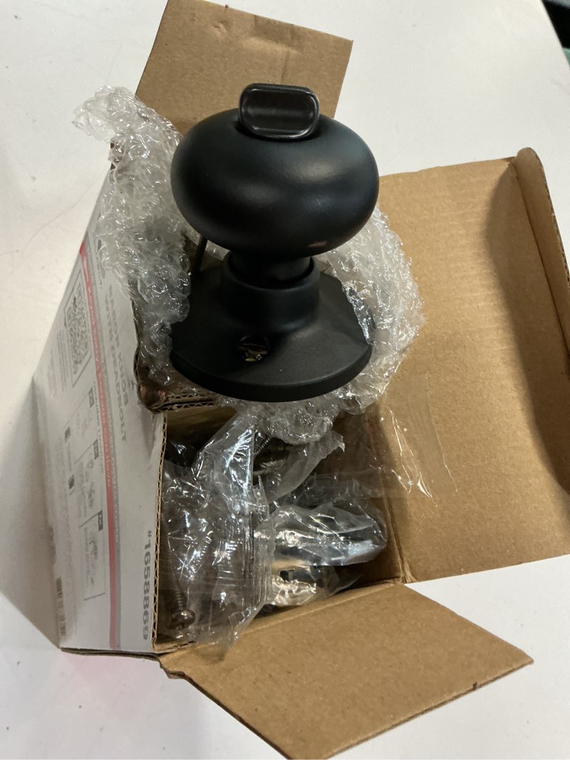 Condition photo showing Good Condition for reliabilt baron matte black exterior single-cylinder deadbolt keyed entry door knob combo pack