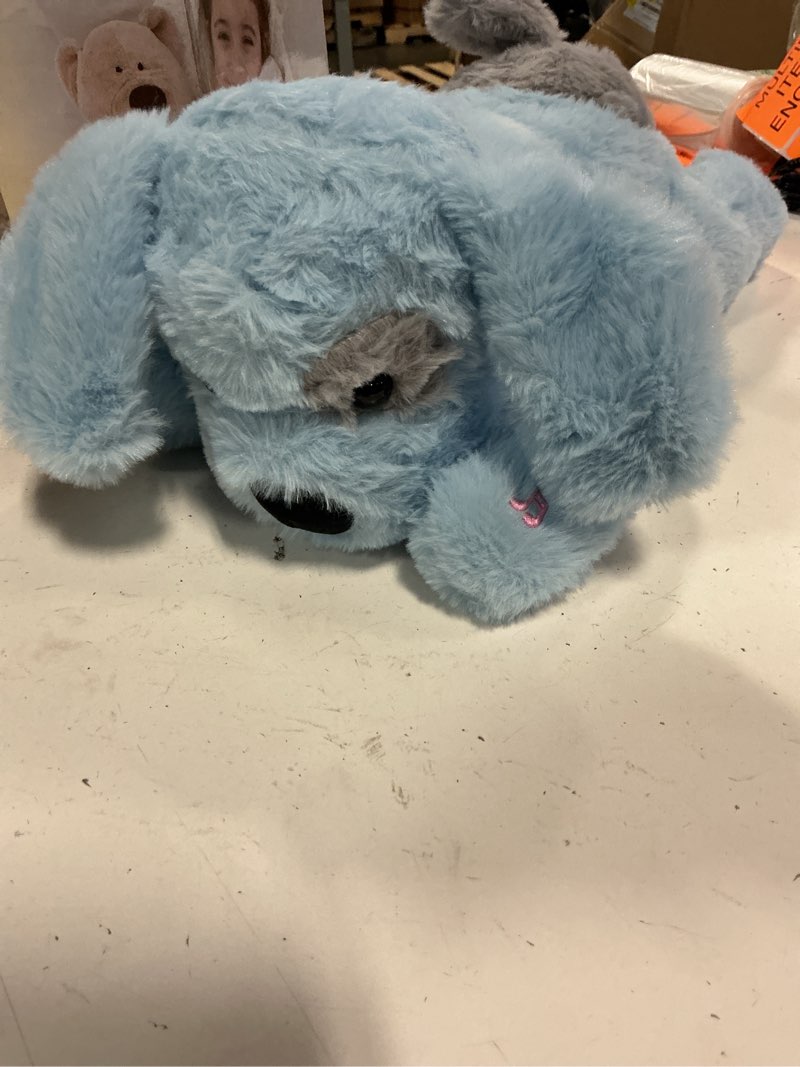 Condition photo showing Good Condition for hopearl led musical stuffed puppy lighting up singing plush dog adjustable volume lullaby animated soothe birthday festival for kids toddler girls, blue, 17'' blue puppy_led & music