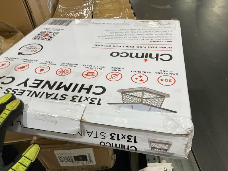 Condition photo showing Good Condition for 12"x12" single flue bolt-on chimney cap with easy & fast assembly design – durable rust-free stainless steel chimney cover for outdoor protection (fits 11x11, 12x11, 12x12 & 12.5x12.5 flues) 1 pack 12"x12"