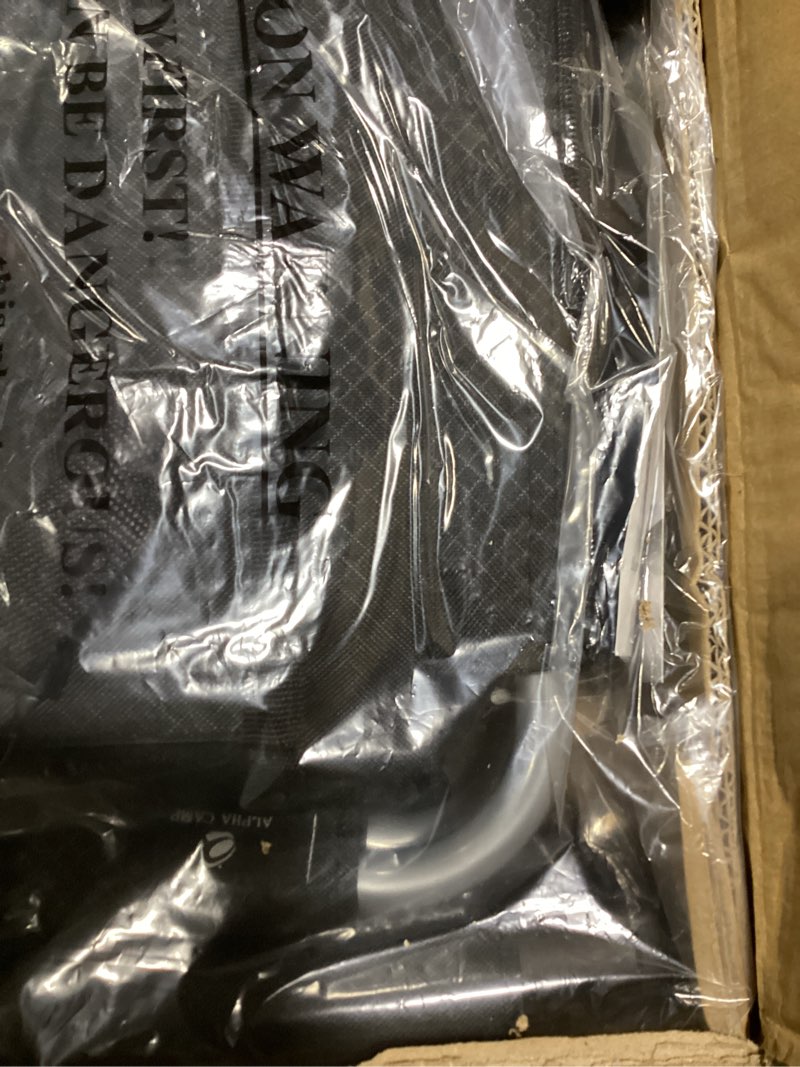 Condition photo showing Good Condition for let's camp folding stadium seat bleacher chair with cup holder, mesh bag and hide hooks, portable stadium chair with back and cushion black grey