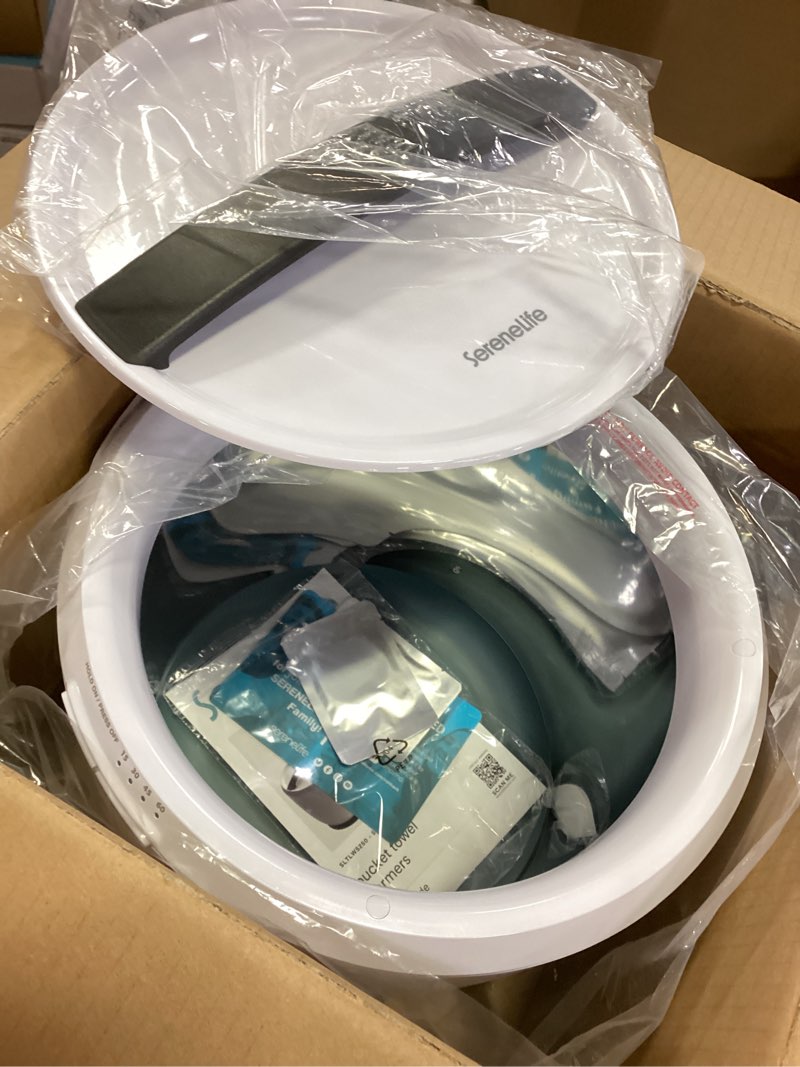 Condition photo showing Good Condition for SereneLife Counter Towel Warmer Bucket - with Customized Fragrance for Spa and Bathroom, Luxury Towel Heater, Auto Shut off, Fits 1 large Towel, Blanket, Bathrobe, PJs (Black)