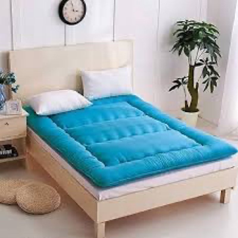 (similar )japanese floor mattress futon mattress, thicken tatami mat sleeping pad foldable roll up mattress boys girls dormitory mattress pad kids floor lounger bed couches and sofas, turquoise, twin size