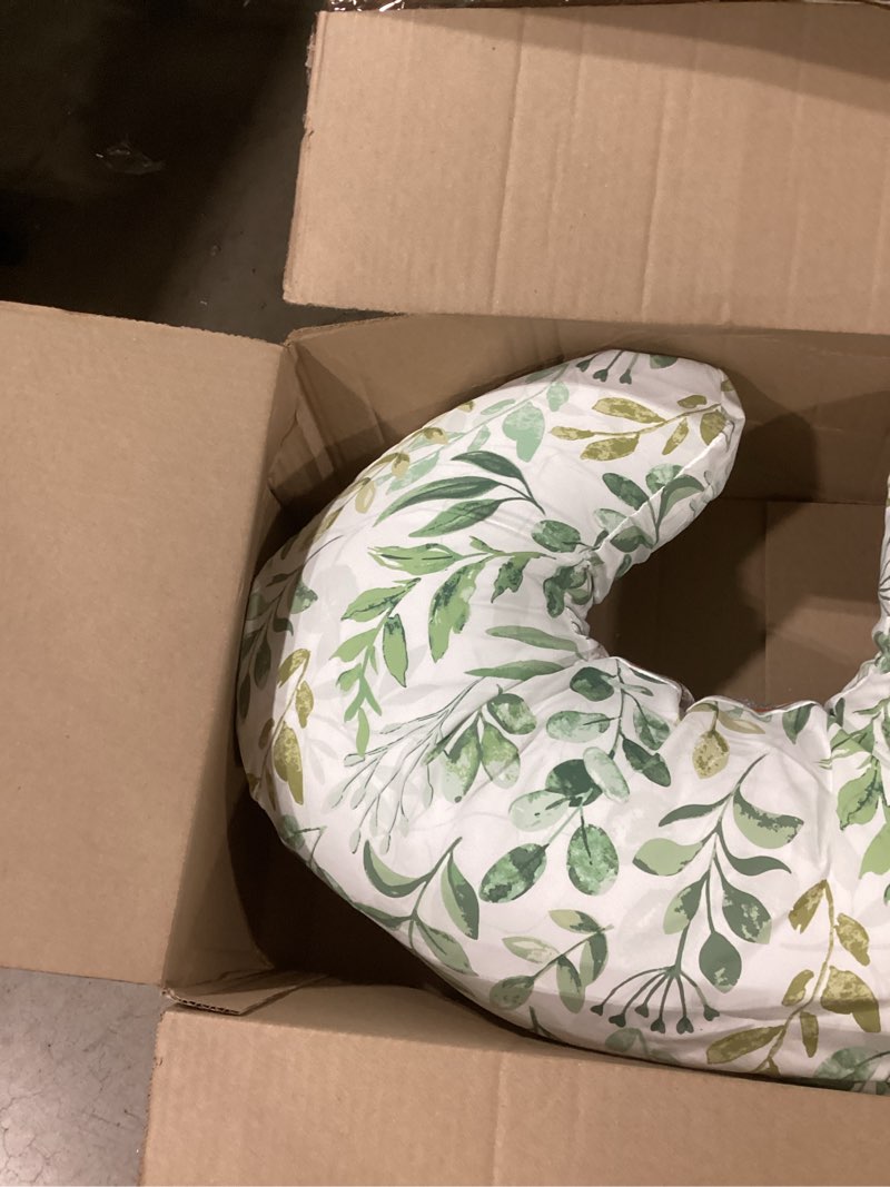 Condition photo showing Good Condition for Boppy Nursing Pillow - Firm, Ergonomic U-Shaped Bottle and Breastfeeding Pillow with High Lift for Comfort and Support, Spacious Surface - Green Sage Leaf New Nursing Pillow Green Sage Leaf