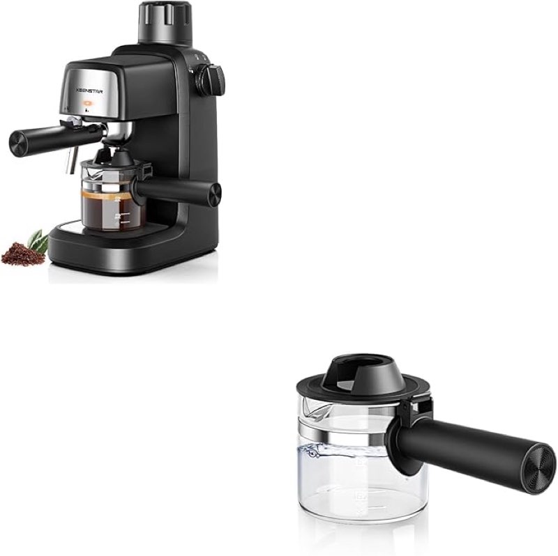 KEENSTAR 3.5Bar Espresso Coffee Machine + Replacement Glass Carafe