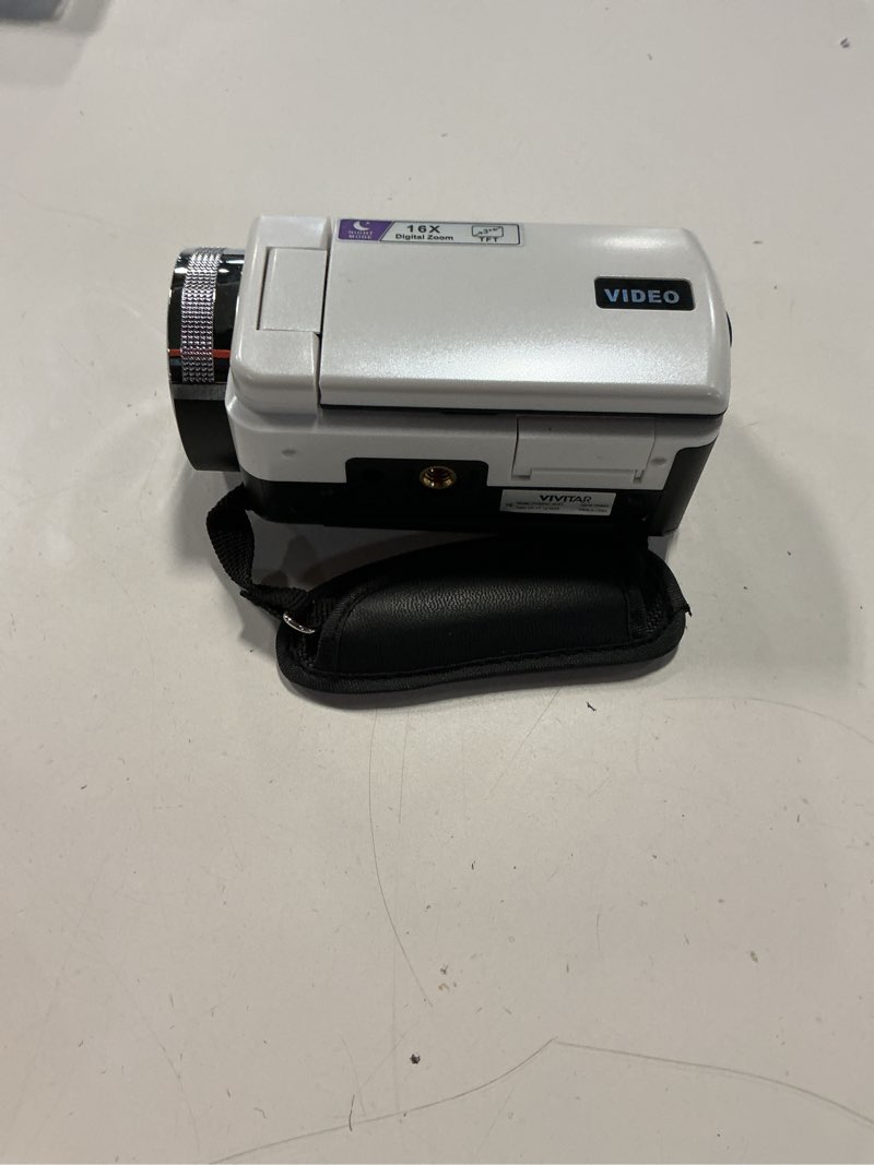 Condition photo showing As Is for vivitar popcam digital camcorder 48mp full hd 1080p video camera with 3 flip screen 16x digital zoom built-in microphone compact vlogging camera for beginners travel & family recording