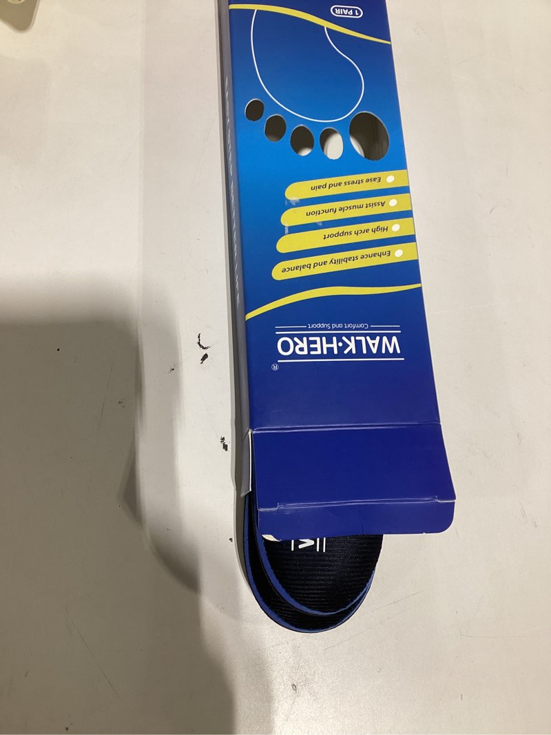 Condition photo showing Good Condition for inserts relieve plantar fasciitis - flat feet insoles arch supports, orthotic insoles for foot pain arch pain reduce muscle fatigue absorb shock (mens 4-4 1/2 | womens 6-6 1/2) blue mens 4 - 4 1/2 | womens 6 - 6 1/2