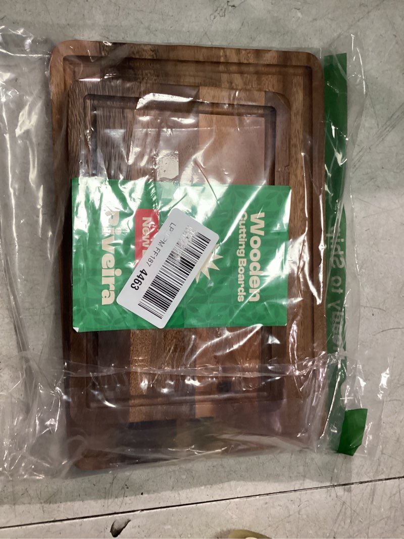 Condition photo showing Good Condition for Riveira Walnut Wood Cutting Board – Versatile And Durable: Set Of 2 Pcs Rectangular Wooden Cutting Board – Natural Wooden Cutting Boards For Kitchen – Complete Walnut Wooden Chopping Board