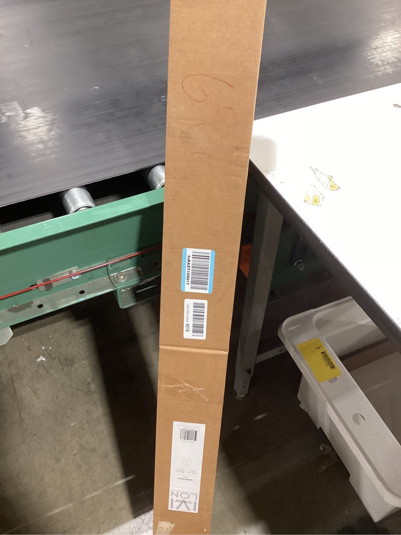Condition photo showing As Is for ivilon window curtain rod end cap - 1 inch pole. 120 to 240 inch. warm gold