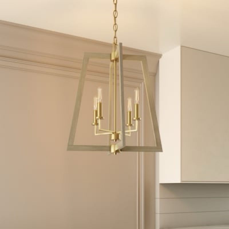 origin 21 gardner 4 -light faux wood and gold modern/contemporary lantern medium hanging