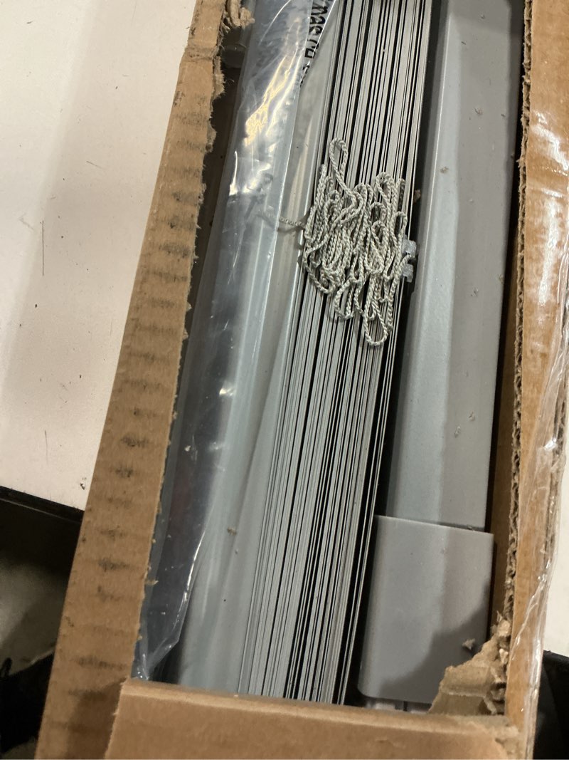 Condition photo showing Good Condition for lazblinds no tools no drill 1" vinyl mini blinds, cordless blinds for windows, light filtering horizontal window blinds & shades, 37" w x 64" h, cream cordless-cream 37" w x 64" h