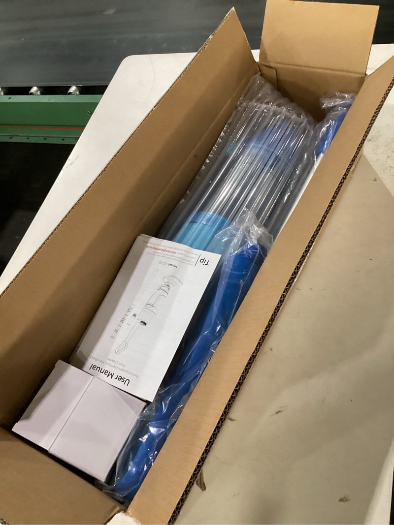 Condition photo showing New/Like New for cordless pool vacuum for inground & above ground pools: 23.8 gpm powerful stable suction, telescopic pole up to 90.6", 60-min runtime, extra-large filter & rechargeable pool cleaner for spas/hot tubs