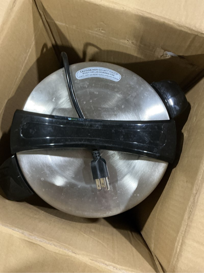 Condition photo showing As Is for ostba 1500w commercial coffee urn 100 cup / 15l large percolator coffee pot, 304 stainless steel double-wall hot water dispenser electric coffee maker fast brewing for catering, parties & events 100 cups