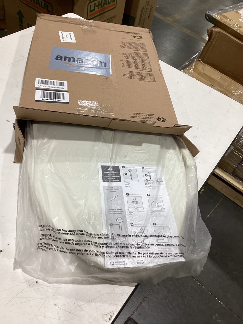 Condition photo showing Good Condition for bemis slow close elongated toilet seat, easy clean hinges, white | soft close lid never slams, quick-release hinges for deep cleaning, durable plastic, fits all elongated toilets, 7300slec elongated slow close