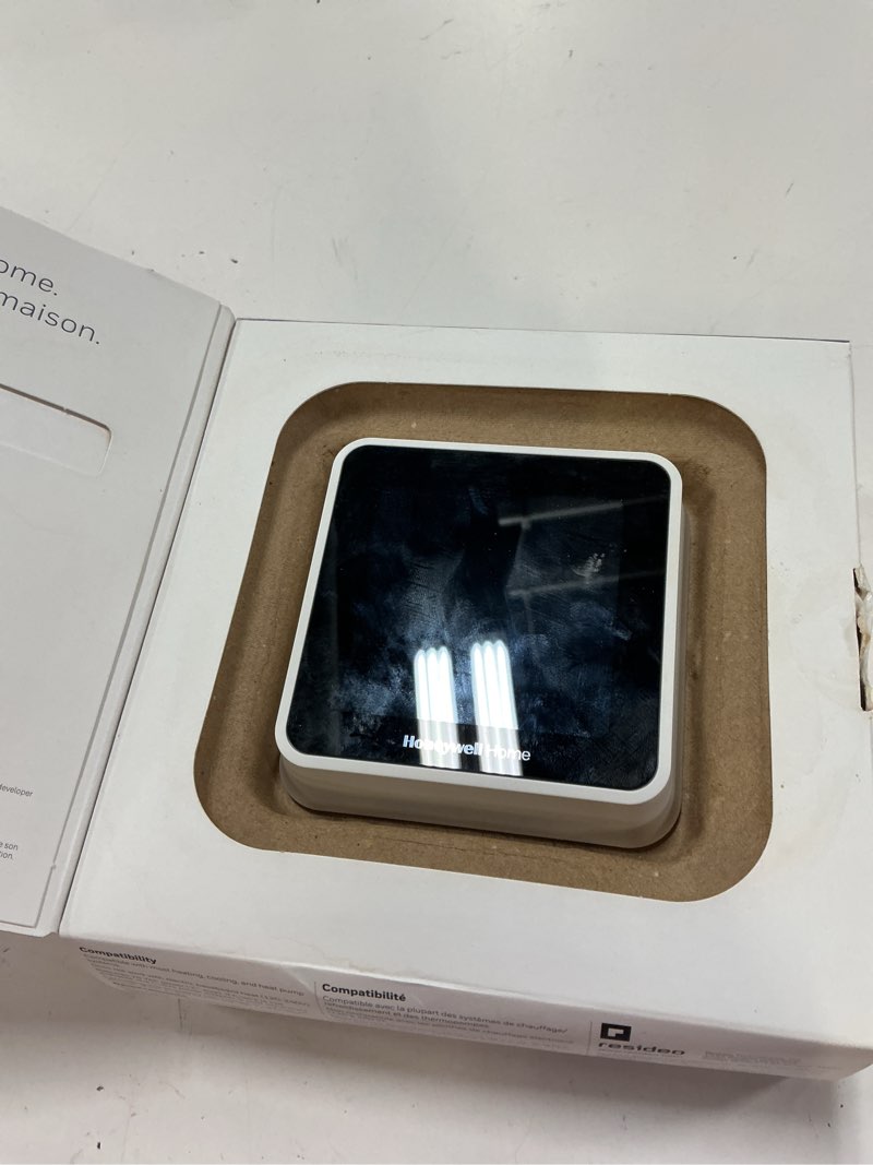 Condition photo showing As Is for honeywell home t5 rth8800wf programmable touchscreen wi-fi smart thermostat - white