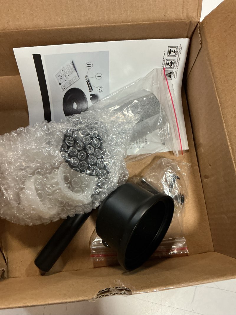 Condition photo showing As Is for replacement shower valve trim kit, compatible with moen t2901bl gibson (matte black)