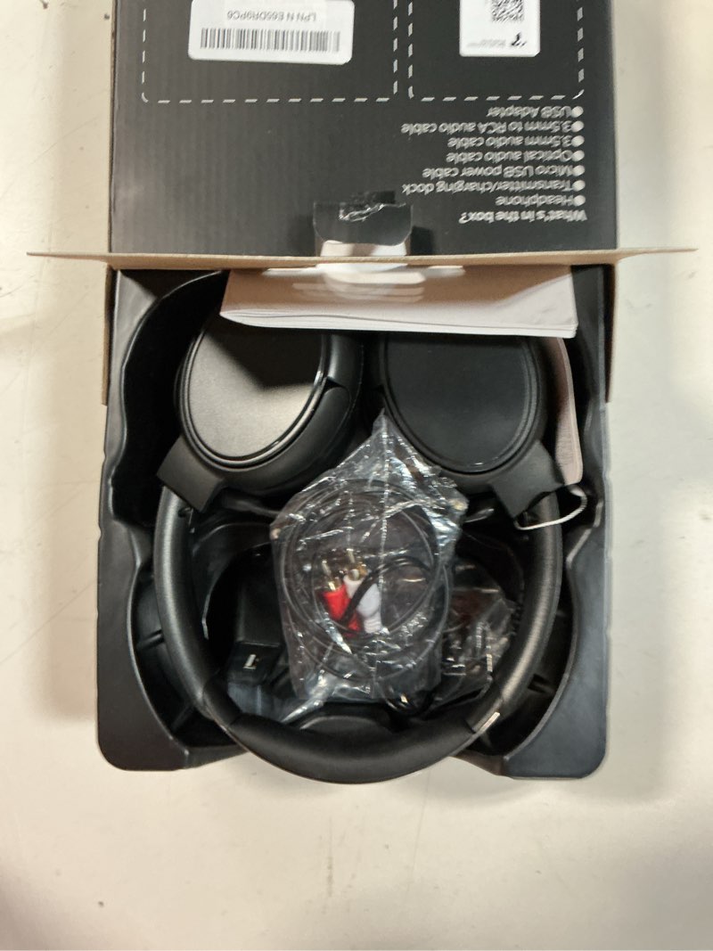 Condition photo showing New/Like New for swiitech wireless headphones for tv watching with charging dock, 45h playtime, bluetooth 5.3, clear voice, no audio delay, plug & play over-ear headset for seniors black