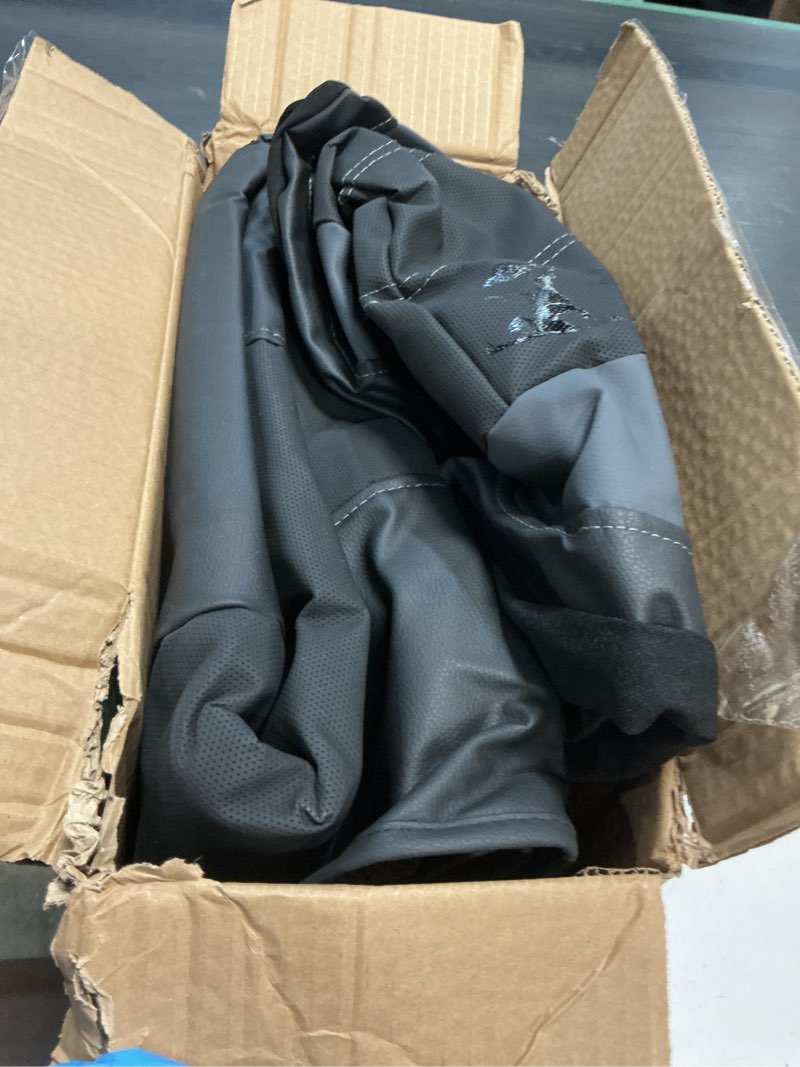 Condition photo showing Good Condition for Road Comforts Car Seat Covers, Breathable Leather Seat Covers, Car Seat Covers Full Sets Airbag Compatible, Automotive Seat Covers for Most Cars, Vans, Trucks, SUV - Gray Full Sets gray