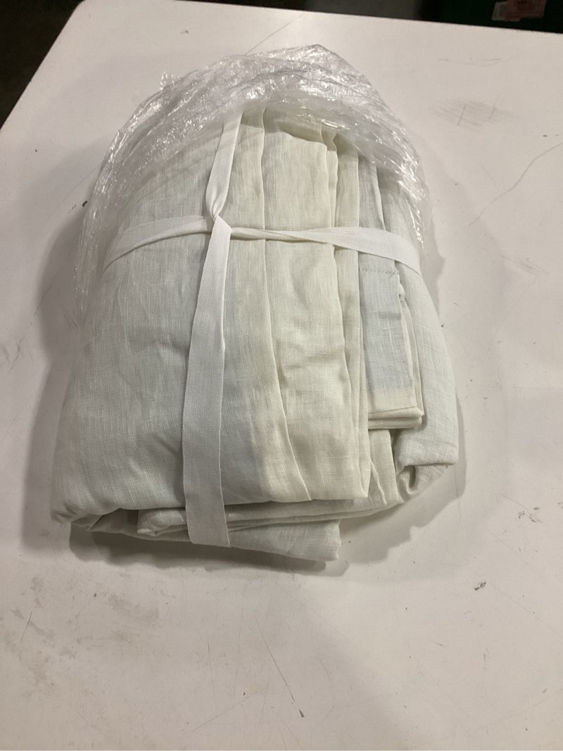 Condition photo showing Good Condition for european linen true blackout curtain, 48x96, ivory(single panel)